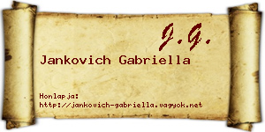 Jankovich Gabriella névjegykártya