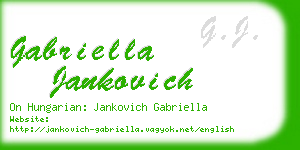 gabriella jankovich business card